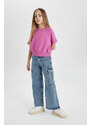 DEFACTO Girl Cargo Fit Wide Leg Jeans