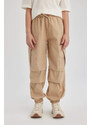 DEFACTO Girl Parachute Cargo Cotton Trousers