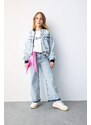 DEFACTO Girl Bomber Collar Jean Jacket