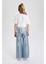 DEFACTO Girl Wide Leg Ripped Detailed Trousers