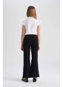 DEFACTO Girl Child Black Spanish Slit Leg Trousers