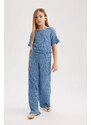 DEFACTO Girl Short Sleeve Long Jumpsuit