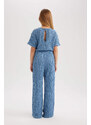 DEFACTO Girl Short Sleeve Long Jumpsuit