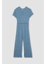 DEFACTO Girl Short Sleeve Long Jumpsuit