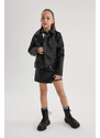 DEFACTO Girl Waterproof Faux Leather Jacket