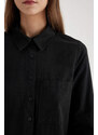 DEFACTO Regular Fit Flamed Cotton Long Sleeve Shirt Tunic