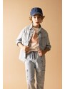 DEFACTO Boy Oversize Fit Polo Neck Jean Shirt
