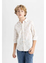 DEFACTO Boy Patterned Long Sleeve Shirt