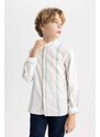 DEFACTO Boy Regular Fit Stand Collar Long Sleeve Shirt