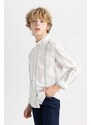 DEFACTO Boy Regular Fit Stand Collar Long Sleeve Shirt