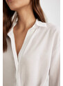 DEFACTO Oversize Fit Flap Collar Long Sleeve Shirt