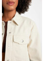 DEFACTO Oversize Fit Shirt Collar Wowen Fabrics Long Sleeve Shirt