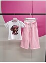 By Mini - butik Široké lounge kalhoty pink