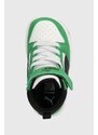 Dětské sneakers boty Puma Rebound V6 Mid AC+ In zelená barva