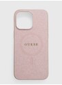 Obal na telefon Guess iPhone 15 Pro Max 6.7" růžová barva