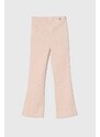 Dětské kalhoty Guess růžová barva, vzorované