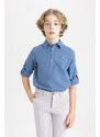 DEFACTO Boy Regular Fit Polo Neck Jean Look Shirt