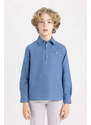 DEFACTO Boy Regular Fit Polo Neck Jean Look Shirt