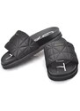 Luxusní pantofle s "mechovým" nártovým páskem Gant 28507599 černá
