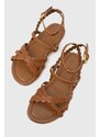 Kožené sandály See by Chloé dámské, hnědá barva