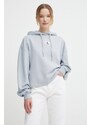 Bavlněná mikina Calvin Klein Jeans dámská, s kapucí, s aplikací