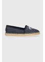 Espadrilky Tommy Jeans TJW VARSITY ESPADRILLE tmavomodrá barva, EN0EN02470