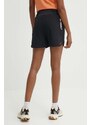 Sportovní šortky adidas TERREX Agravic dámské, černá barva, s potiskem, medium waist, HT9392