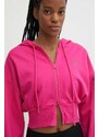 Tepláková mikina adidas by Stella McCartney růžová barva, s kapucí, IN3638