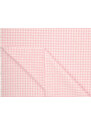 Mirtex Plátno HALENA 160 (33432 Košilovina kostka růžová)-140cm Zbytková metráž