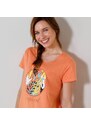 Blancheporte Krátká noční košile s potiskem "Tropical" oranžová 56