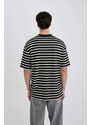 DEFACTO Comfort Fit Crew Neck Striped Short Sleeve T-Shirt