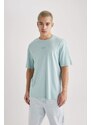 DEFACTO Comfort Fit Crew Neck Printed T-Shirt