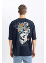 DEFACTO Loose Fit Crew Neck Printed T-Shirt