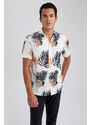 DEFACTO Regular Fit Printed Short Sleeve Shirt