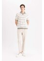 DEFACTO Regular Fit Resort Neck Crepe Polo T-Shirt