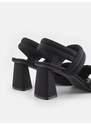 Sinsay - Sandály na širokém podpatku - černá