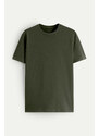 Hendrix Tričko, Barva Khaki, s Potiskem Basic T Shirt