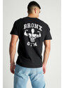 Hendrix Tričko, Barva Černá, s Potiskem Bronx Gym