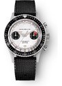 Stříbrné pánské hodinky Nivada Grenchen s gumovým páskem Panda 86010M01 38MM Manual