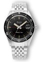 Stříbrné pánské hodinky Nivada Grenchen s ocelový páskem Antarctic Diver 32038A04 38MM Automatic