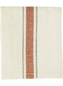 Madam Stoltz Bavlněná utěrka Off White/Tomato/Taupe 45 x 70 cm