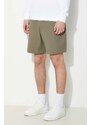 Kraťasy Norse Projects Ezra Relaxed Solotex pánské, zelená barva, N35.0603.8076