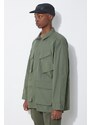 Bavlněná bunda Engineered Garments BDU zelená barva, oversize, OR174.CT010