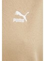 Bavlněná mikina Puma BETTER CLASSIC dámská, béžová barva, s kapucí, s aplikací, 624227
