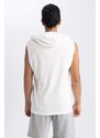 DEFACTO Slim Fit Printed Hooded Sleeveless Undershirt