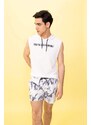 DEFACTO Slim Fit Printed Hooded Sleeveless Undershirt