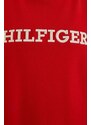 Dětské tričko Tommy Hilfiger červená barva, s potiskem