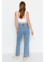 Trendyol Light Blue High Waist Straight Jean