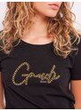 GAUDI Golden Logo Black tričko
