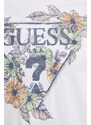 Bavlněné tričko Guess FLOWERS bílá barva, s potiskem, M4GI11 I3Z14